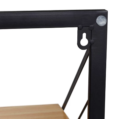 Honey-Can-Do Large Laundry Wall Shelf With Wood Light Oak 5 Honey-Can-Do Large Laundry Wall Shelf With Wood Light Oak - Image 3