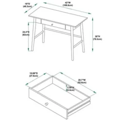 Charlotte Desk - Linon -Office Furniture GUEST 36809bac 5ba3 4aec a1af 9bb454a3f8d6