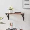 Genoa Wall Shelf On Triangular Metal Bracket Black/Rustic - Danya B. 2 Genoa Wall Shelf On Triangular Metal Bracket Black/Rustic - Danya B. -Office Furniture GUEST 37a5ec67 3203 4092 9c30 9a6e49b8fc8a