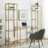 3pc Aimee Desk And Etagere Set Soft Gold - Crosley -Office Furniture GUEST 38fb0f1e 7539 483c 9cdd 56aac117af25