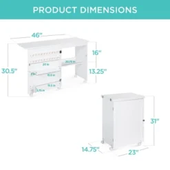 Best Choice Products Sewing Machine Table & Desk W/ Craft Storage And Bins -Office Furniture GUEST 3a467ac3 d2b0 4654 98d5 d6ccd691419d