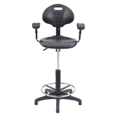 22"-32" Adjustable Height Polyurethane Task Office Chair With Arms Black- Hampden Furnishings 9 22"-32" Adjustable Height Polyurethane Task Office Chair With Arms Black- Hampden Furnishings - Image 7