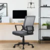 Yaheetech Adjustable Mid-Back Office Chair Computer Chair With Wheels -Office Furniture GUEST 3c01a4d8 6572 4dc0 bebd ff1e5f652041