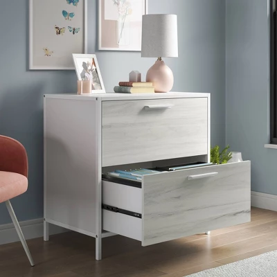 Boulevard Cafe 2 Drawer File Cabinet White - Sauder 4 Boulevard Cafe 2 Drawer File Cabinet White - Sauder - Image 2