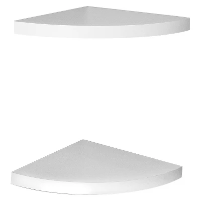(Set Of 2) 11.5" X 1.5" Radial Floating Corner Shelves - Danya B. 9 (Set Of 2) 11.5" X 1.5" Radial Floating Corner Shelves - Danya B. - Image 7