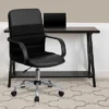 Emma And Oliver Mid-Back Black LeatherSoft And Mesh Swivel Task Office Chair With Arms -Office Furniture GUEST 3d2892e8 17e1 4563 a9d9 b4dbd80377fd