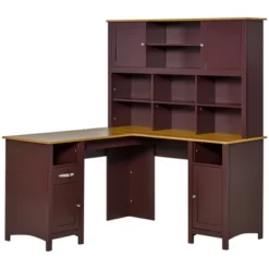 HOMCOM L-Shaped Computer Desk With Storage Shelves, Home Office Desk With Drawers And Cabinets 14 HOMCOM L-Shaped Computer Desk With Storage Shelves, Home Office Desk With Drawers And Cabinets -Office Furniture GUEST 3f1f7a09 8506 4023 840b 0fb3b284a4fa