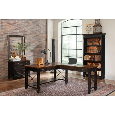 Hartford Open L Shaped Desk Brown - Martin Furniture 3 Hartford Open L Shaped Desk Brown - Martin Furniture
