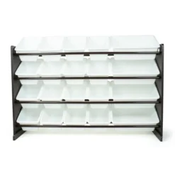 Extra Large Toy Storage Organizer With 20 Storage Bins Espresso/White - Humble Crew -Office Furniture GUEST 43ad080b aea3 4907 8971 3183e0743f43