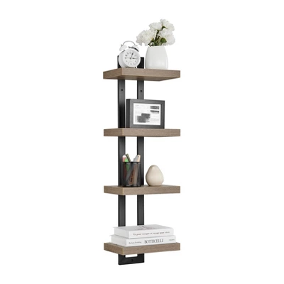 36" X 11" 4 Tier Ladder Bracket Floating Wall Shelf Unit - Danya B. 15 36" X 11" 4 Tier Ladder Bracket Floating Wall Shelf Unit - Danya B. - Image 13