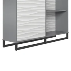 65.51" Large Maddock Bookcase Room Divider With Faux Wave Pattern Graphite - Room & Joy 23 65.51" Large Maddock Bookcase Room Divider With Faux Wave Pattern Graphite - Room & Joy -Office Furniture GUEST 44eae64e 6944 4567 b948 db9d2d18f650