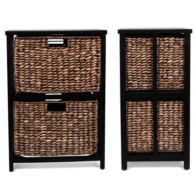 BirdRock Home 2 Tiered Hanging File Cubby With Wood Top - Brown Wash 6 BirdRock Home 2 Tiered Hanging File Cubby With Wood Top - Brown Wash - Image 4