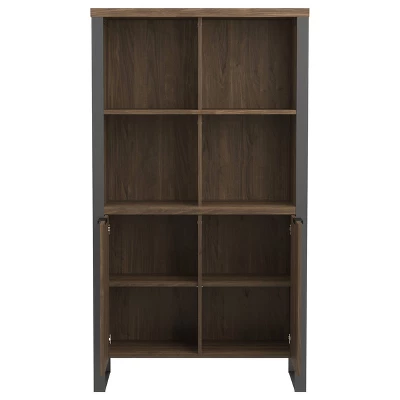 63" Pattinson 4 Shelf Cabinet Bookcase Walnut - Coaster 6 63" Pattinson 4 Shelf Cabinet Bookcase Walnut - Coaster - Image 4