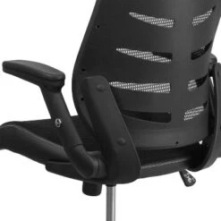 Emma And Oliver High Back Black Mesh Swivel Ergonomic Office Chair With Adjustable Flip-Up Arms -Office Furniture GUEST 47dba6dd 3b09 487c 86a0 d3b4bd52bc09