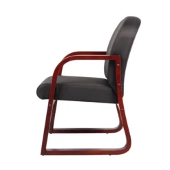 Mahogany Reception Chair - Boss Office Products -Office Furniture GUEST 489df542 7e6b 4a01 81f3 d884255acfed