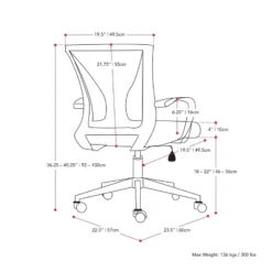 Workspace Ergonomic Mesh Back Office Chair - CorLiving -Office Furniture GUEST 4905c969 4501 47b6 8b9b 41e5572e36b7