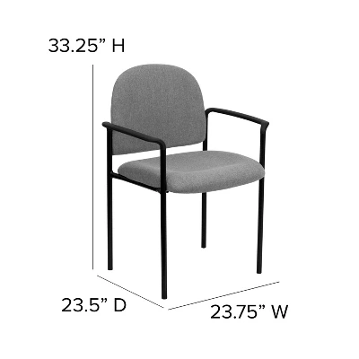 Emma And Oliver Comfort Stackable Steel Side Reception Chair With Arms 4 Emma And Oliver Comfort Stackable Steel Side Reception Chair With Arms - Image 3