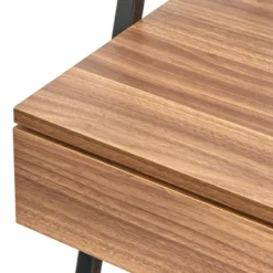 3pc Denton Ladder Desk And Shelf Walnut/Black - Buylateral -Office Furniture GUEST 495422f2 14c5 454e ae48 251ff3b609d3