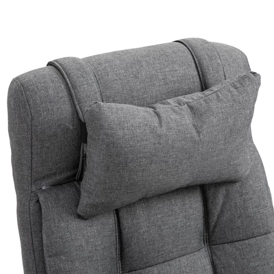 Vinsetto Executive Linen-Feel Fabric Office Chair High Back Swivel Task Chair With Adjustable Height Upholstered Retractable Footrest, Headrest And Padded Armrest 11 Vinsetto Executive Linen-Feel Fabric Office Chair High Back Swivel Task Chair With Adjustable Height Upholstered Retractable Footrest, Headrest And Padded Armrest - Image 9