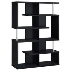 Hoover 5 Shelf Zig Zag Bookcase With Chrome Details - Coaster 18 Hoover 5 Shelf Zig Zag Bookcase With Chrome Details - Coaster -Office Furniture GUEST 4c04fda0 48c2 4e02 9d6f 5111d7b0e186