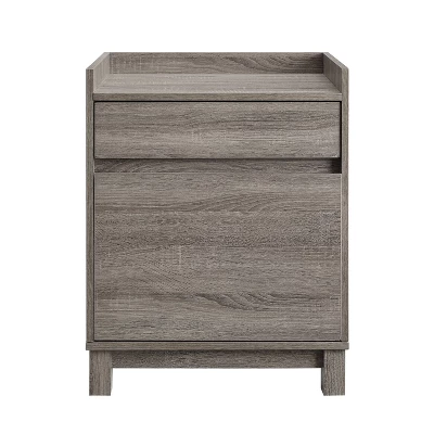 2 Drawers Filing Cabinet Wood/Gray - Linon 4 2 Drawers Filing Cabinet Wood/Gray - Linon - Image 2