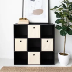 35.43" Langdrew 9 Cube Organizer Black - Signature Design By Ashley -Office Furniture GUEST 4f515bc4 e8ea 4271 a80f e4cae0a9cae9