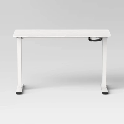 Loring Manual Height Adjustable Standing Desk White - Threshold™ 4 Loring Manual Height Adjustable Standing Desk White - Threshold™ - Image 2