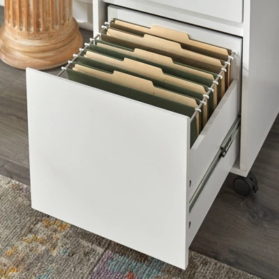 Wenz 2 Drawer Contemporary File Cabinet White - Buylateral 5 Wenz 2 Drawer Contemporary File Cabinet White - Buylateral - Image 3