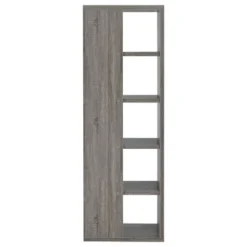 70.75" Rustic 5 Shelf Bookcase Weathered Gray - Coaster -Office Furniture GUEST 503f0e55 2145 4bad 9844 59d2f23c0a9f