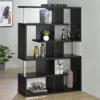Hoover 5 Shelf Zig Zag Bookcase With Chrome Details - Coaster -Office Furniture GUEST 5160b61c a6ad 4cb6 8970 526bebc470b9