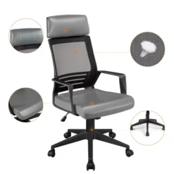 Yaheetech Swivel Office Desk Chair Study Work Chair With Headrest Lumbar Support Rolling Wheels 15 Yaheetech Swivel Office Desk Chair Study Work Chair With Headrest Lumbar Support Rolling Wheels -Office Furniture GUEST 52b2c542 30fc 4788 b4aa 25b5ca21f484