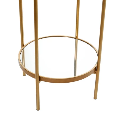 Glam Metal Shelving Gold - Olivia & May 4 Glam Metal Shelving Gold - Olivia & May - Image 2