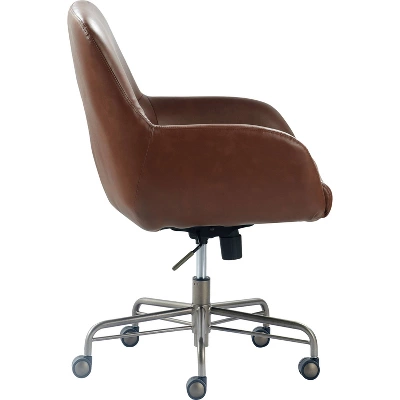 Forester Leather Office Chair Cognac Brown - Finch 4 Forester Leather Office Chair Cognac Brown - Finch - Image 2