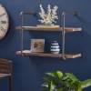 Tarian Industrial Wall-Mounted Shelf Dark Brown - Christopher Knight Home 2 Tarian Industrial Wall-Mounted Shelf Dark Brown - Christopher Knight Home -Office Furniture GUEST 53e523dd 5822 4e06 a84c 3d07efe1b149