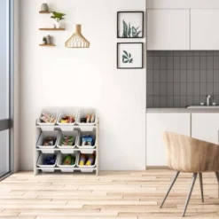 Kids' Toy Storage Organizer With 9 Storage Bins - Humble Crew 24 Kids' Toy Storage Organizer With 9 Storage Bins - Humble Crew -Office Furniture GUEST 5407166b 7064 4cfe 9c58 f54c64efa861