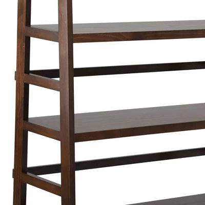 72" Normandy Wide Ladder Shelf Bookshelf Brunette Brown - WyndenHall 6 72" Normandy Wide Ladder Shelf Bookshelf Brunette Brown - WyndenHall - Image 4