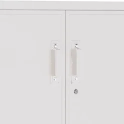 Aobabo 72 Inch Tall 2 Door Locking Metal Storage Cabinet Organizer With 4 Adjustable Shelves And 2 Keys For Garages And Offices -Office Furniture GUEST 56708a80 574d 419f 9b52 327b472d0368