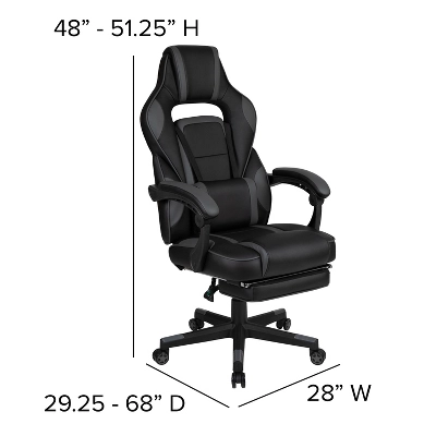 Flash Furniture Gaming Desk With Cup Holder/Headphone Hook/Monitor Stand & Reclining Back/Arms Gaming Chair With Footrest 7 Flash Furniture Gaming Desk With Cup Holder/Headphone Hook/Monitor Stand & Reclining Back/Arms Gaming Chair With Footrest - Image 5