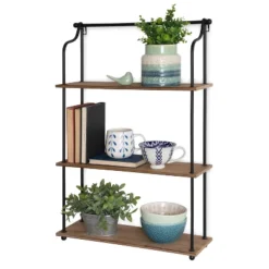 20" X 32" Walters Wood/Metal 3 Tier Shelving Brown - Kate & Laurel All Things Decor 17 20" X 32" Walters Wood/Metal 3 Tier Shelving Brown - Kate & Laurel All Things Decor -Office Furniture GUEST 57f33bc0 903f 4b14 8b85 06c4bc50e92f