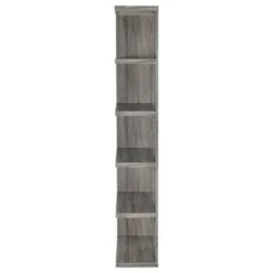 70.75" Rustic 5 Shelf Bookcase Weathered Gray - Coaster -Office Furniture GUEST 58a37799 badb 4cdf 8256 0494f9293af0