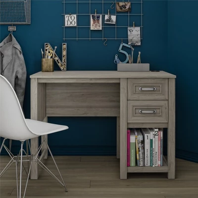 Little Seeds Sierra Ridge Levi Single Pedestal Kids’ Desk, Light Walnut 3 Little Seeds Sierra Ridge Levi Single Pedestal Kids’ Desk, Light Walnut