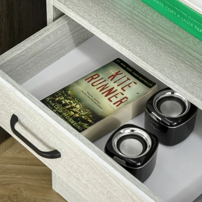 Vinsetto Lateral File Cabinet With Shelf, Office Storage Cabinet With 2 Drawers, Fits Letter Sized Papers, Gray 6 Vinsetto Lateral File Cabinet With Shelf, Office Storage Cabinet With 2 Drawers, Fits Letter Sized Papers, Gray - Image 4