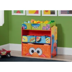 Disney Sesame Street Design And Store 6 Bin Toy Organizer - Delta Children