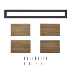 36" X 11" 4 Tier Ladder Bracket Floating Wall Shelf Unit - Danya B. 38 36" X 11" 4 Tier Ladder Bracket Floating Wall Shelf Unit - Danya B. -Office Furniture GUEST 5cf567f2 8c24 486e a489 30a195624d60