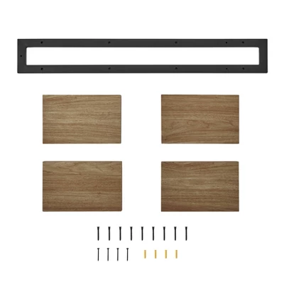 36" X 11" 4 Tier Ladder Bracket Floating Wall Shelf Unit - Danya B. 19 36" X 11" 4 Tier Ladder Bracket Floating Wall Shelf Unit - Danya B. - Image 17