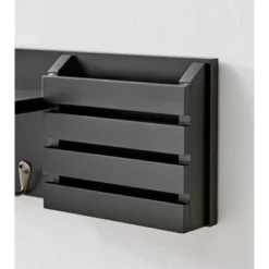 18" Utility Shelf With Pocket And Hanging Hooks Black - Danya B. -Office Furniture GUEST 5d04539f bab4 4f75 9897 28964a49b101