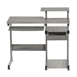 Complete Computer Workstation Desk Gray - Techni Mobili -Office Furniture GUEST 5d6c2bde a616 4b0f a757 093aca7490ee