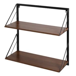 Honey-Can-Do 2 Tier Laundry Shelf With Wood Walnut 13 Honey-Can-Do 2 Tier Laundry Shelf With Wood Walnut -Office Furniture GUEST 5f221ddc 0826 4b32 bf1f 0d3967b9e1d3