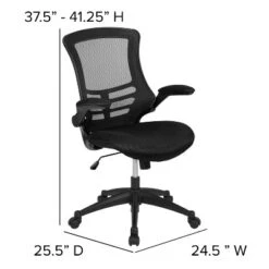 Flash Furniture 48"W X 24"D Electric Height Adjustable Standing Desk With Mesh Swivel Ergonomic Task Office Chair -Office Furniture GUEST 5f375637 1882 4d3b 9af5 810c3507ebfd