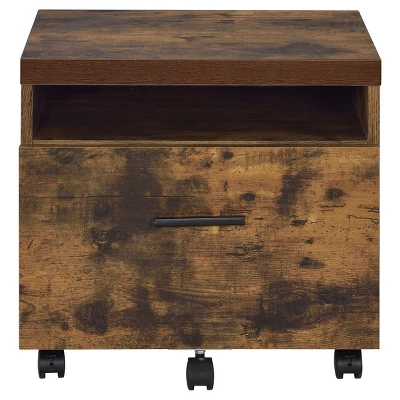 1 Drawer File Cabinet Oak - Acme Furniture 4 1 Drawer File Cabinet Oak - Acme Furniture - Image 2